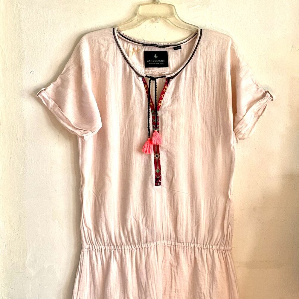 Vintage Maison Scotch for Vetements Boho Embroidered Mini Dress Size S